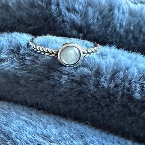 Sterling Silver Dainty Labradorite Ring - Picture 7 of 11